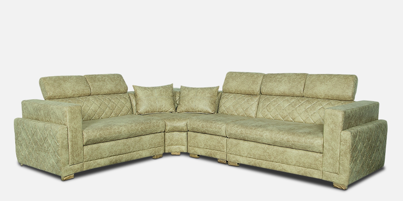 Lunar Sectional Sofa in Rich Cream Colour in L Shape