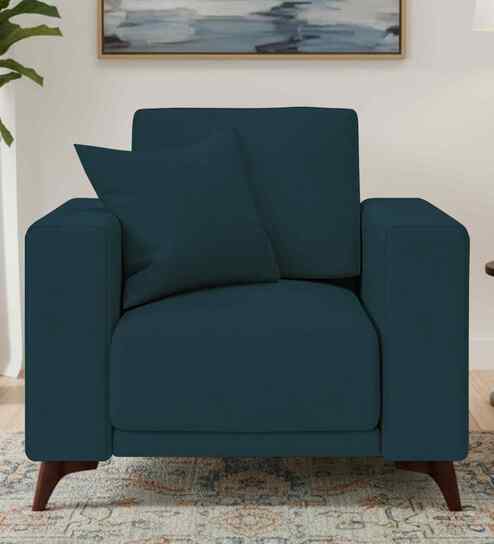 Luca Fabric 1 Seater Sofa in Sage Green Colour
