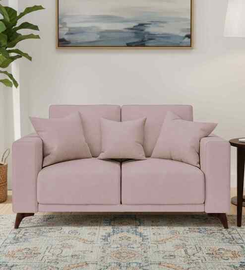 Luca Fabric 2 Seater Sofa In Almond Beige Colour