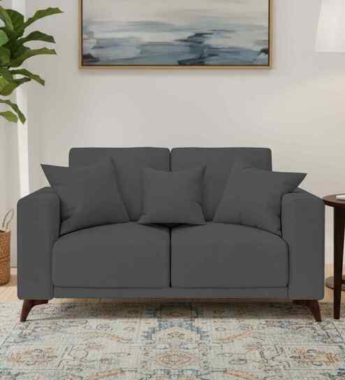 Luca Fabric 2 Seater Sofa in Stone Grey Colour