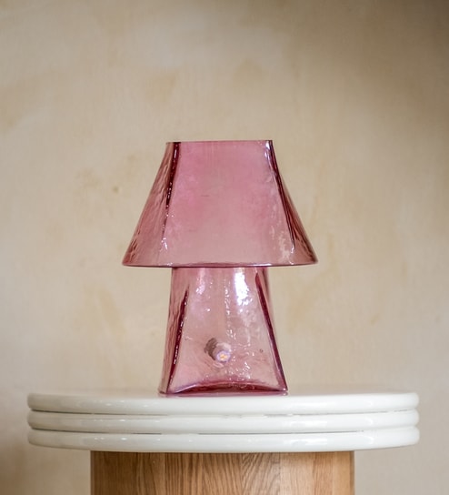 Lueur Pink Glass Mini Table Lamp