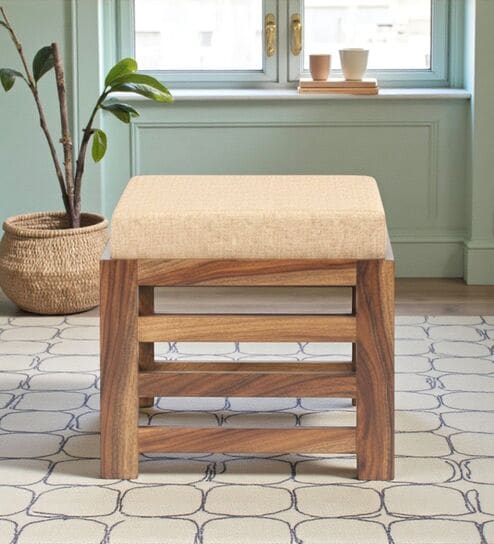 Luis Seating Stools in Teak Finish