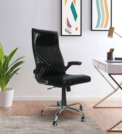 Lumino Leatherette Executive Chair in Black Colour