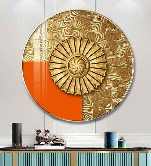 Luminous Dawn Acrylic Round Wall Art
