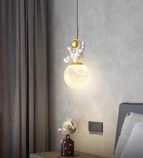 Luna Astralis Astronaut LED Pendant Light Metal Acrylic Resin