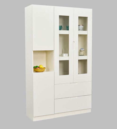 Rome Crockery Unit In White Color