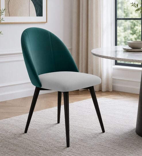 Luna Luxe Dining Chair In Teal Colour