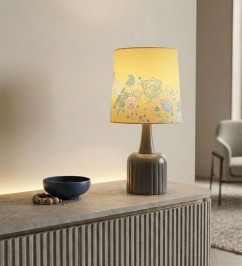 Yellow Luna Minimalist Metal Table Lamp
