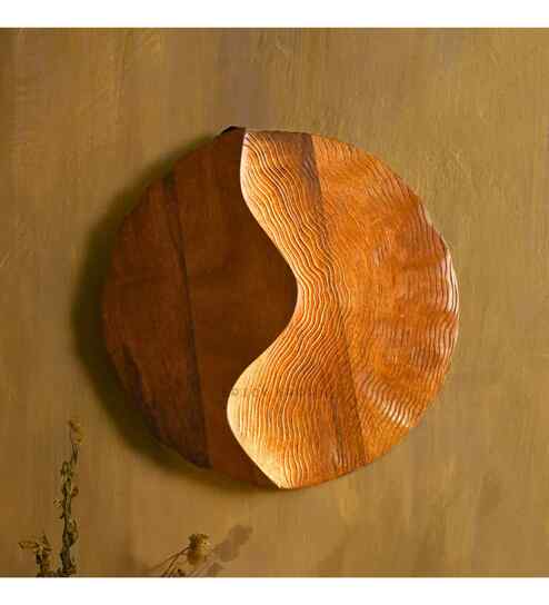 Luna Walnut Finish Wall Light