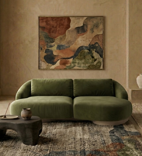 Lunara 3 Seater Sofa In Olive Colour