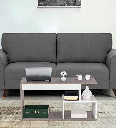 Lupa Coffee Table In Marble & White Colour