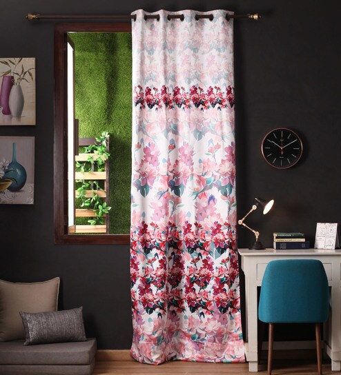 Buy Multicolour Polyester 108 X 54 Inch Blossom Blackout Long Door