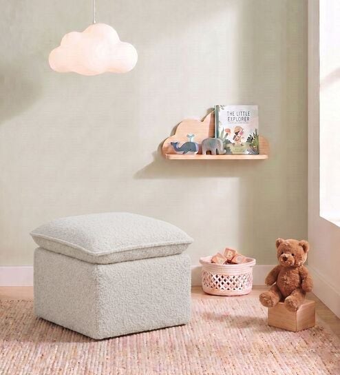 Luxe Lift Ottoman In Snow White Colour
