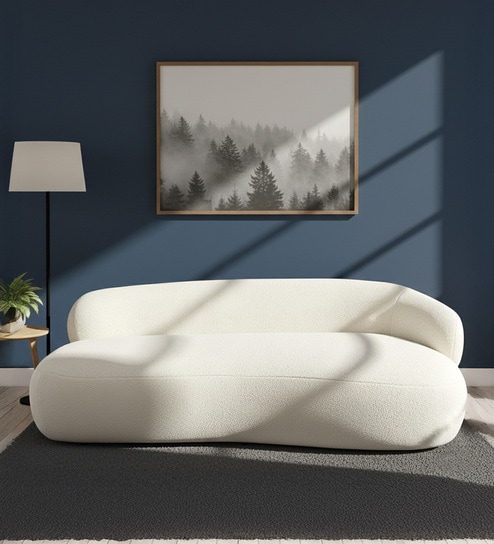 nestroots Luxe Lounge Boucle 3 Seater Sofa In White Colour-picture-36