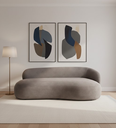 Luxe Lounge Contemporary 3 Seater Sofa In Dark Grey Color