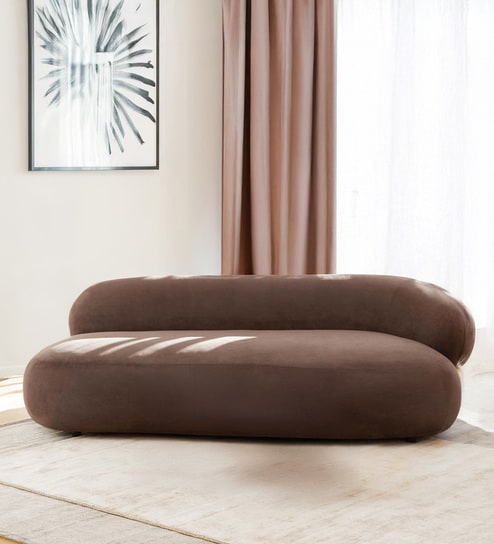 Luxe Lounge Contemporary 3 Seater Sofa In Mouse Grey Color