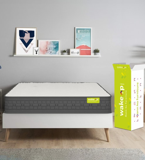 Luxuriate Hybrid 6 inch Pocketed Spring Single Mattress with Zero Partner Disturbance in White Colour