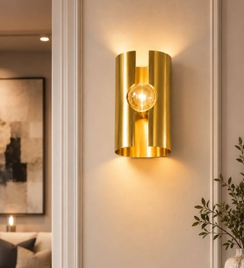 Luxury Golden Cylindrical LED Wall Light