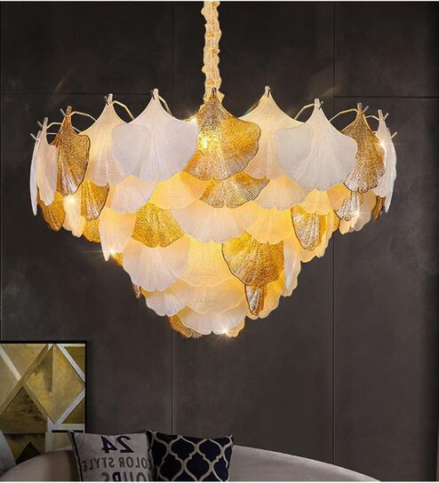 Luxury Golden Leaf Chandelier