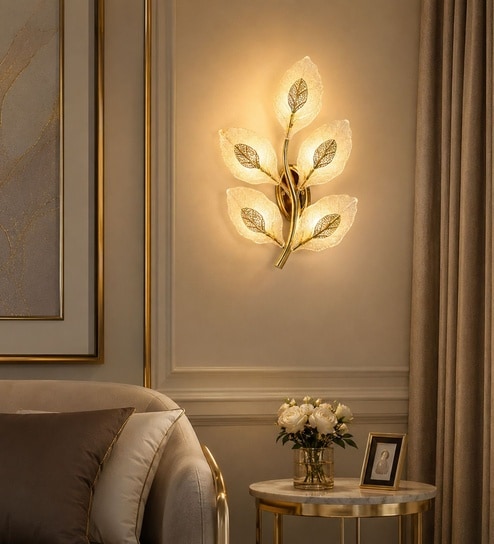 Luxury Golden Leaf Wall Light