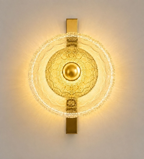 Luxury Round Crystal Glass Wall Light