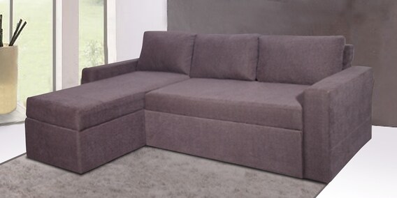 Luke Rhs Lounger Sofa Cum Bed With Storage In Dark Grey Colour By Muebles Casa