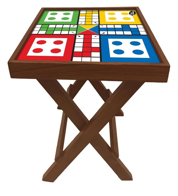 Buy Ludo Designer Folding End Table in Teak Wood by Nutcase Online