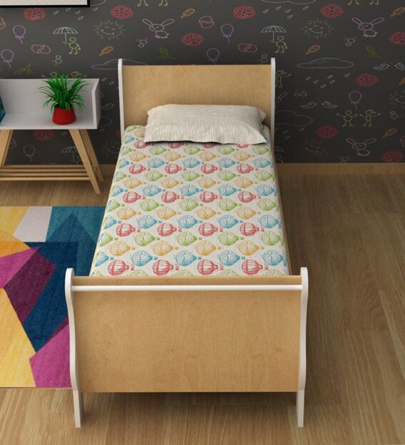 Buy Lullaby Birch Wood Single Bed in Natural by CasaCraft Online Kids
