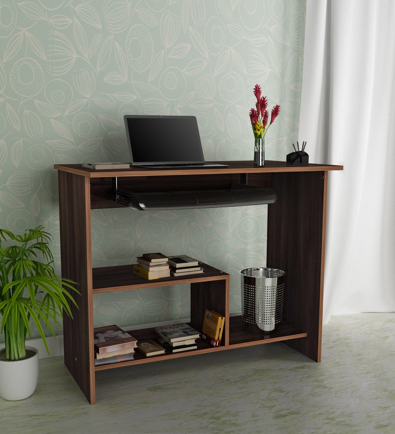 desktop table with keyboard tray