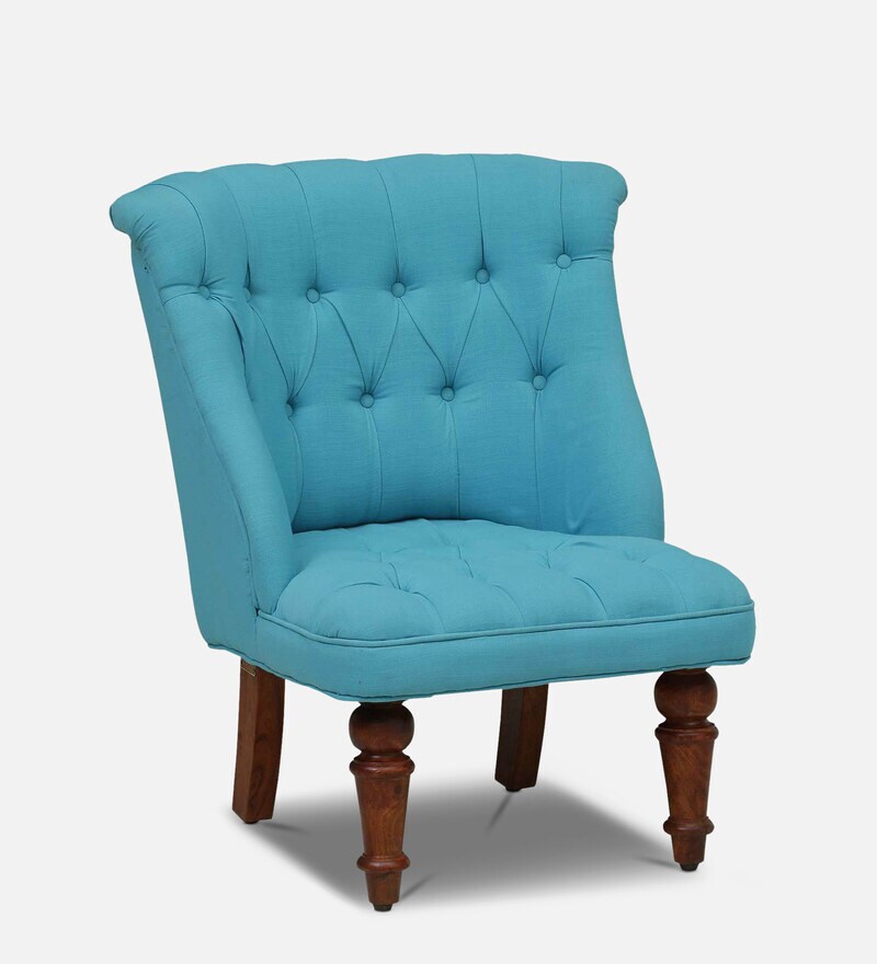 turquoise slipper chair