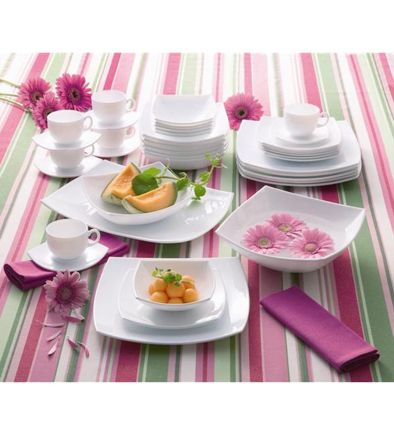 Luminarc Quadrato white 21 Pcs Quadrato Dinner Set by Luminarc Online ...