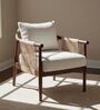 Lubin Teak Wood Bedroom Chair In Brown Finish