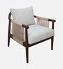 Lubin Teak Wood Bedroom Chair In Brown Finish