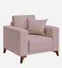 Luca Fabric 1 Seater Sofa In Almond Beige Color