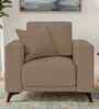 Luca Fabric 1 Seater Sofa In Hazel Beige Color