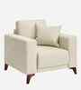 Luca Fabric 1 Seater Sofa In Maple Cream Color