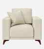 Luca Fabric 1 Seater Sofa In Maple Cream Color