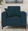 Luca Fabric 1 Seater Sofa in Cool Blue Color
