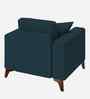 Luca Fabric 1 Seater Sofa in Cool Blue Color