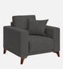 Luca Fabric 1 Seater Sofa in Stone Grey Color