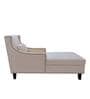 Lucan Velvet Chaise Lounger in Cream Colour