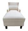 Lucan Velvet Chaise Lounger in Cream Colour