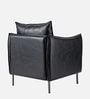 Lucas Leatherette Armchair In Black Colour
