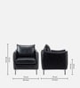 Lucas Leatherette Armchair In Black Colour