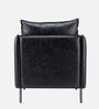Lucas Leatherette Armchair In Black Colour