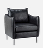 Lucas Leatherette Armchair In Black Colour