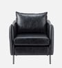 Lucas Leatherette Armchair In Black Colour