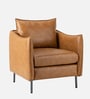 Lucas Leatherette Armchair In Tan Colour