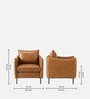 Lucas Leatherette Armchair In Tan Colour
