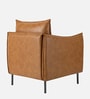 Lucas Leatherette Armchair In Tan Colour